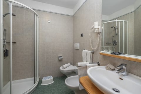 Rainfall showerhead, free toiletries, hair dryer, bidet