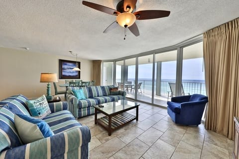 Gulf front living room.