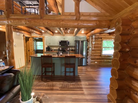 open kitchen with island