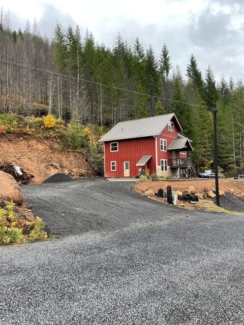 Trailer parking and winter driveway. 