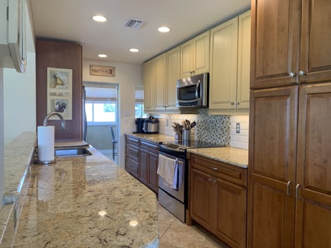 Kitchen located upstairs with views of Lemon Bay