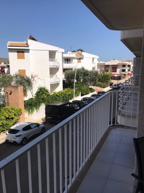 View from balcony  towards seafront.