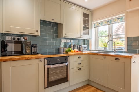 Ground floor: A well-equipped fitted kitchen