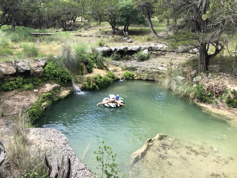 Tubes are available to float in the Spring Fed grotto. Flow varies on weather. 
