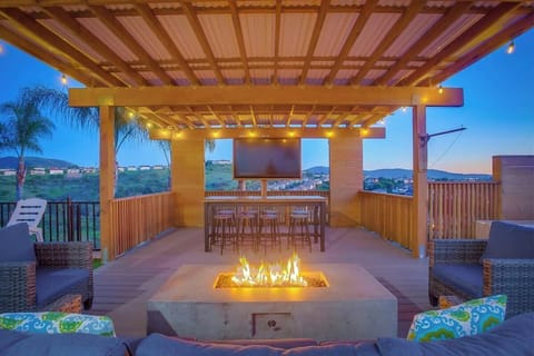 Light the fire pit for the perfect end to your evening!
