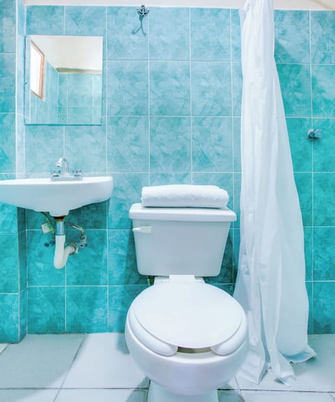 Standard Room, 2 Queen Beds | Bathroom | Shower, rainfall showerhead, towels, soap