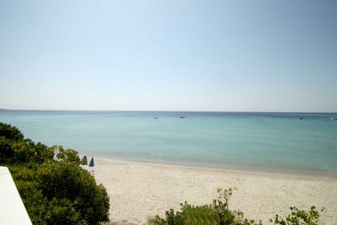 The beach view from the balcony of the living room