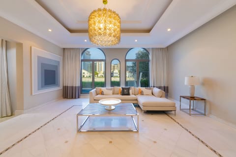 Deluxe Villa, 6 Bedrooms | Living area | Flat-screen TV