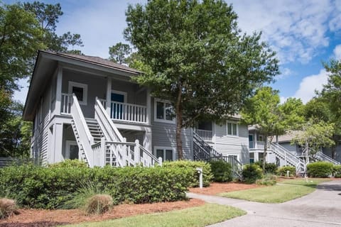 Outside building 2nd floor end unit