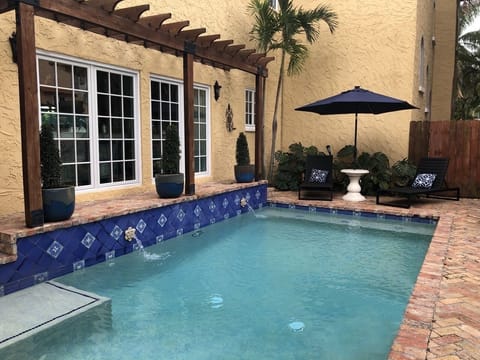 Our intimate pool is the perfect place to relax. Heated in winter.