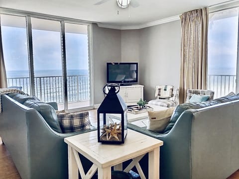 Spacious Living room interior with endless views