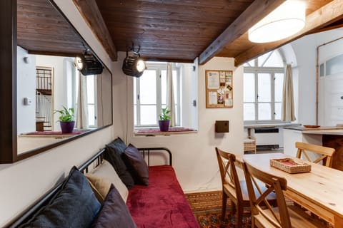 Breath the history of Old Prague in unique 2BDR apartment with two bathrooms.