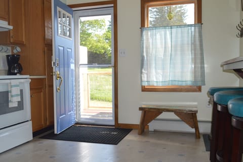 Kitchen door to side deck