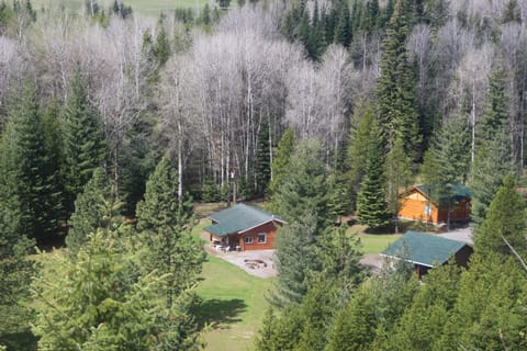 View of cabins from up on the mountain
