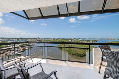 Stunning sunsets over the Gulf, boat traffic in the Bay - will be yours for the viewing from the 12th floor open balcony.