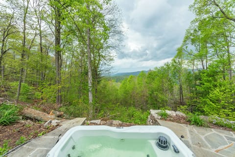 Soak in the hot tub after a full day of outdoor adventure