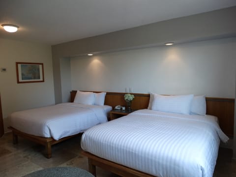 Double Room, 2 Queen Beds | In-room safe, desk, free WiFi, bed sheets