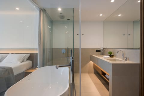 Junior Suite | Bathroom | Free toiletries, hair dryer, bathrobes, slippers
