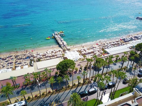 Aerial view of Carlton Beach, 200 meters from our paradise condo.