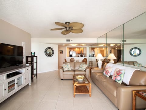 Living room towards the Dining and Kitchen area