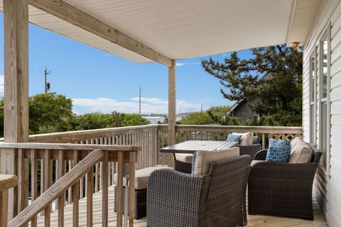 Outdoor Seating With Ocean Views To Enjoy Your Morning Coffee!