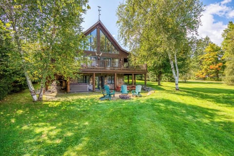 Exterior of House with Fire Pit and Hot Tub