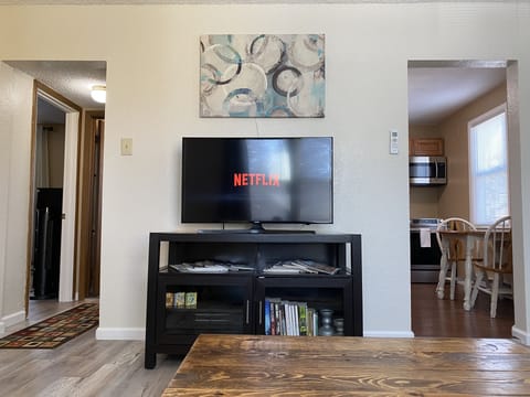 TV in living room. Netflix is provided 