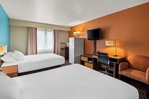 Standard Room, 2 Queen Beds, Non Smoking | Individually furnished, desk, laptop workspace, iron/ironing board