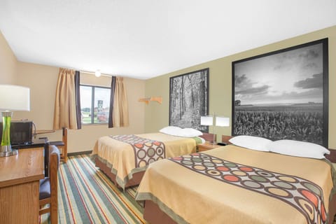 Double Room, 2 Double Beds | Pillowtop beds, individually decorated, individually furnished, desk