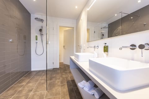 Main House 3 Star - Premium Double Room | Bathroom | Shower, hair dryer, bathrobes, slippers