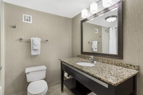 Standard Room, 2 Queen Beds, Non Smoking, Refrigerator & Microwave | Bathroom | Eco-friendly toiletries, hair dryer, towels, soap