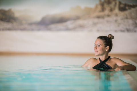 Indoor pool, seasonal outdoor pool
