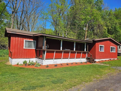 Your cabin, park right in front of the steps.