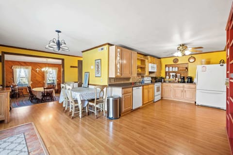 Spacious kitchen area.
