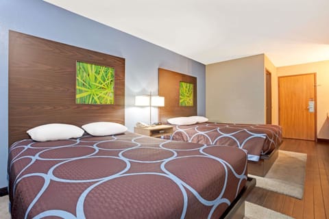 Standard Room, 2 Queen Beds | In-room safe, desk, laptop workspace, blackout drapes