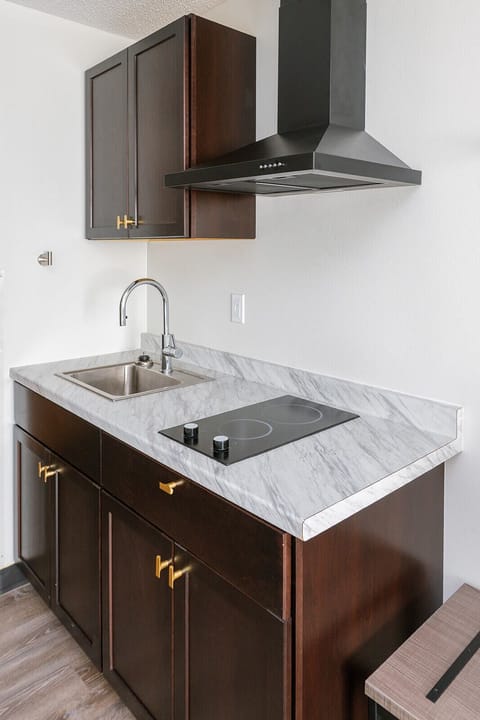 Deluxe Room, 1 King Bed, Kitchenette, Ground Floor | Private kitchenette | Mini-fridge, microwave