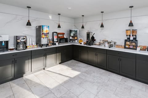 Free daily self-serve breakfast