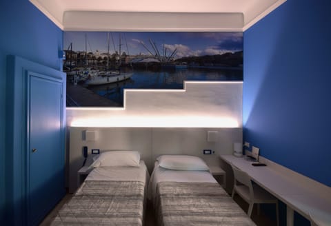 Minibar, desk, laptop workspace, blackout drapes