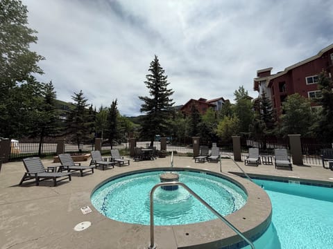 Pool and Hot Tub at the base of Ski hill