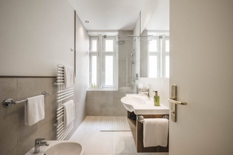 Deluxe Double Room, 1 Double Bed | Bathroom | Shower, free toiletries, hair dryer, bathrobes