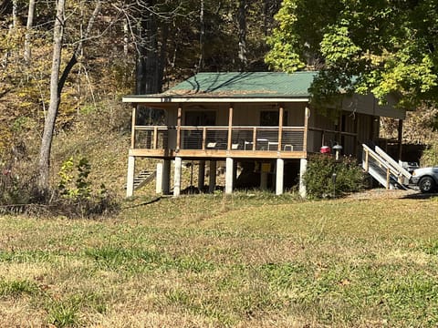 View of cabin from the creek