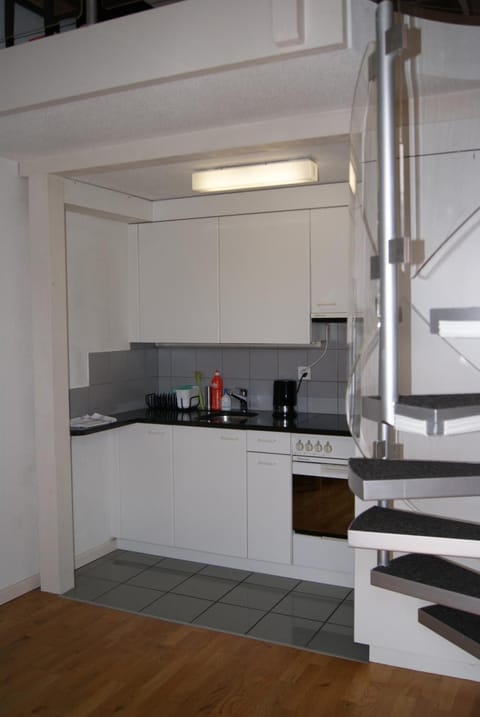 Duplex Apartment  | Private kitchen | Full-size fridge, oven, stovetop, coffee/tea maker