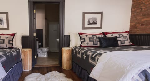 Private Bath - Two Queens - Second Floor | Bathroom | Hair dryer, towels