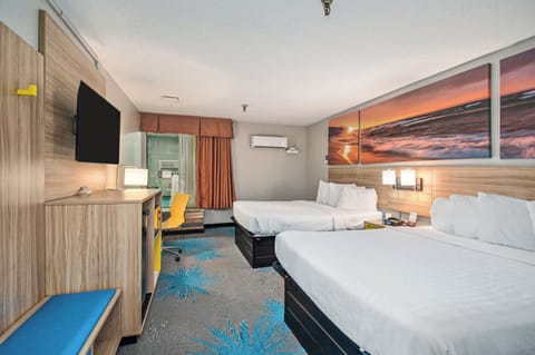 Room, 2 Queen Beds, Non Smoking | Desk, blackout drapes, iron/ironing board, free cribs/infant beds