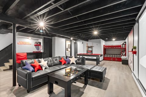 Cozy basement area with a warm and welcoming vibe.