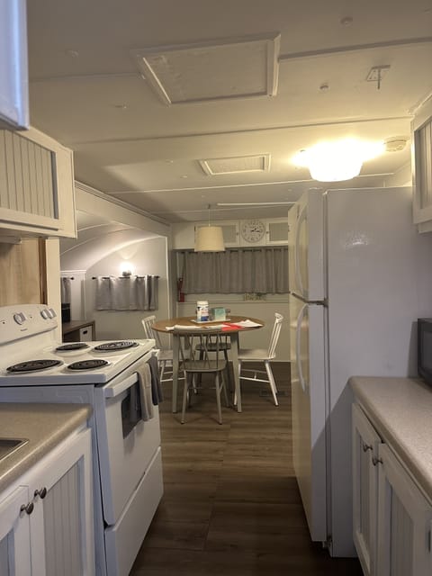 Kitchen with new stove