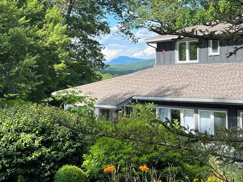 House and view of Grandfather Mountain.