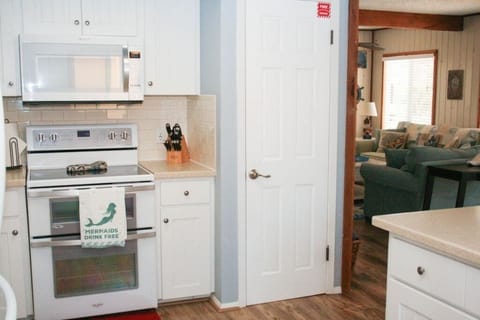 Pantry for lots of storage, open concept living space.