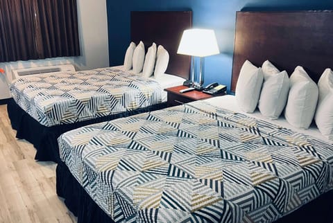 Room, 2 Queen Beds, Non Smoking | Desk, soundproofing, iron/ironing board (on request), WiFi (free)