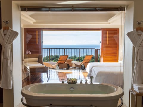 Penthouse Suite, with Club Service, Non Smoking -Adult only 13 or over | Bathroom | Combined shower/tub, rainfall showerhead, free toiletries, hair dryer